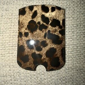 Dolce & Gabbana Brown Leopard Phone Phone Holder